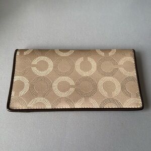 coach check book wallet